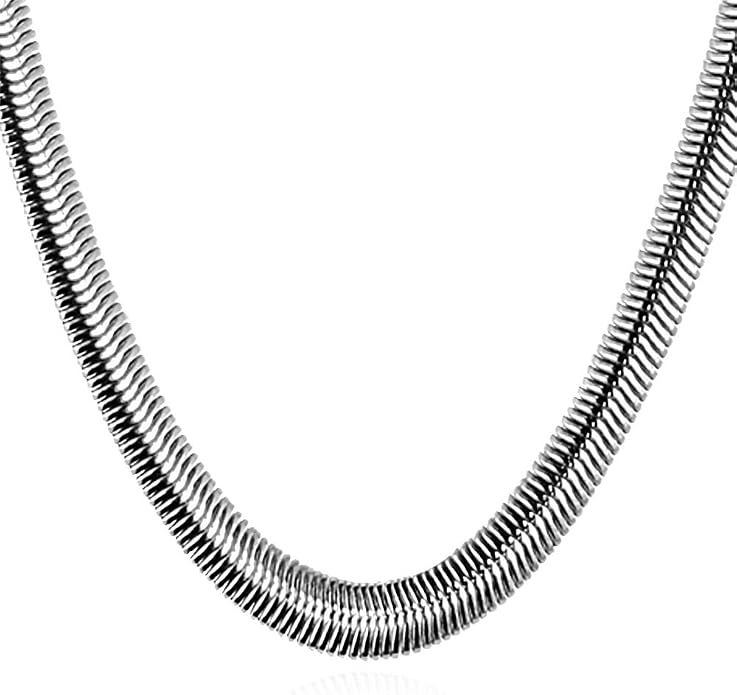U7 Cuban Link Chain for Men Women Stainless Steel Curb Necklace, 7/9/12/15 MM Chunky Chain Silver/Gold/Black Mens Hip Hop Jewelry 18''-30''