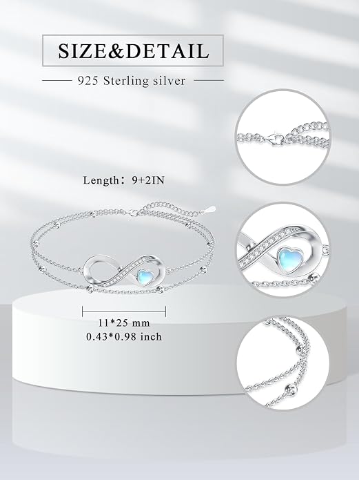 925 Sterling Silver Ankle Bracelet Evil Eye/Dolphin/Sea Turtle/Infinity/Wave Seashell/Hamsa Ankle Bracelet Adjustable Summer Beach Ocean Jewelry for Women