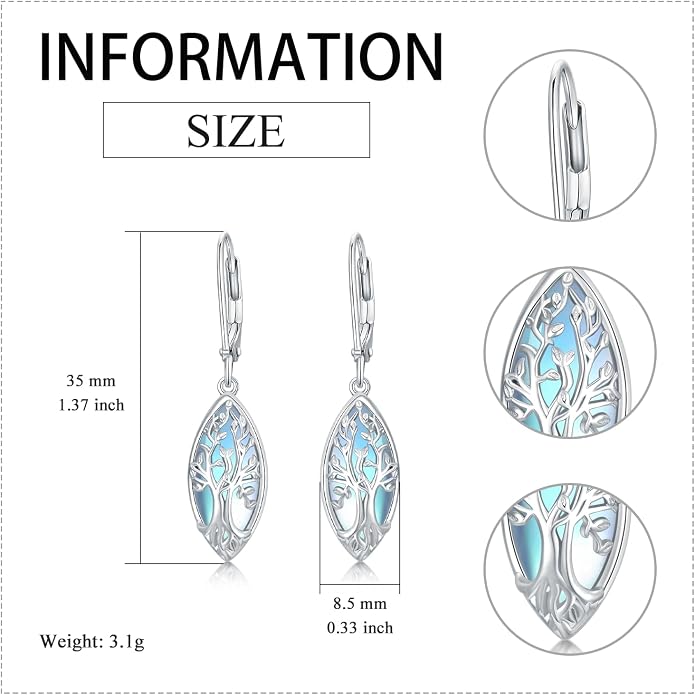 VONALA Flower Earrings for Women 925 Sterling Silver Rose/Lotus/Scottish Thistle/Tulip/Lilac/Mushroom/Pineapple Dangle Drop Earrings Flower Jewelry Gifts for Women Girls Birthday Gifts