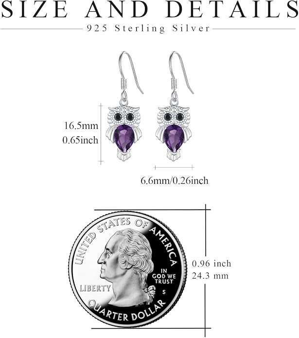 Butterfly/Cardinal/Rabbit/Frog/Turtle/Dragonfly/Flamingo/Mermaid/Hummingbird/Robin/Raven/Owl/Whale/Cat Earrings S925 Sterling Silver Animal Jewelry Gifts for Birthday Christmas