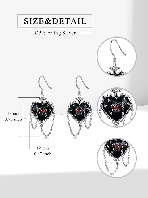 Animal/Leaf/Gothic Dangle Earrings 925 Sterling Silver Animal/Leaf/Gothic Dangle Drop Earrings Easter/Halloween/Christmas Jewelry Gifts for Women Her