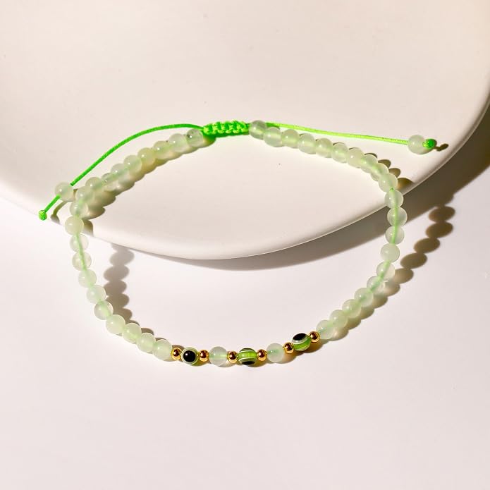 Evil Eye Ankle Bracelets for Women Beads Anklets Beach Accessiory Gemstone Healing Crystal Adjustable