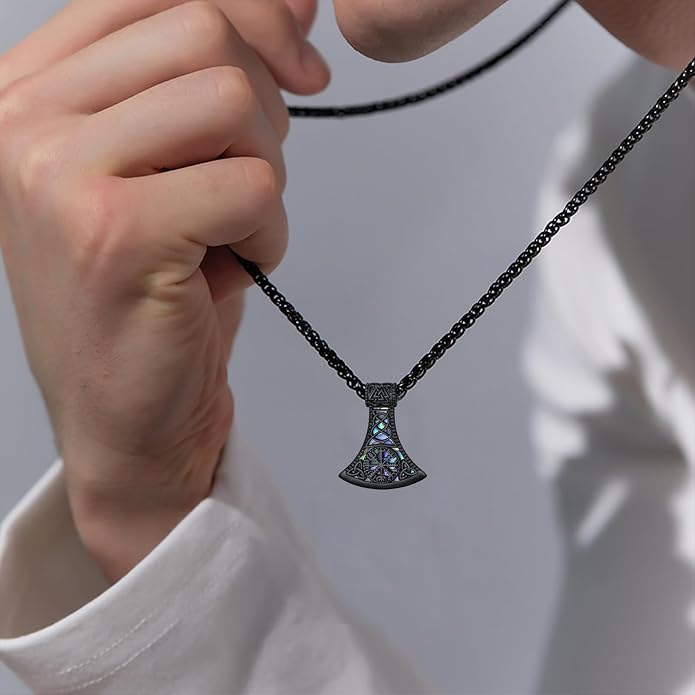 Viking Necklace for Men 925 Sterling Silver Viking Norse Pagan Jewelry Gifts for Women