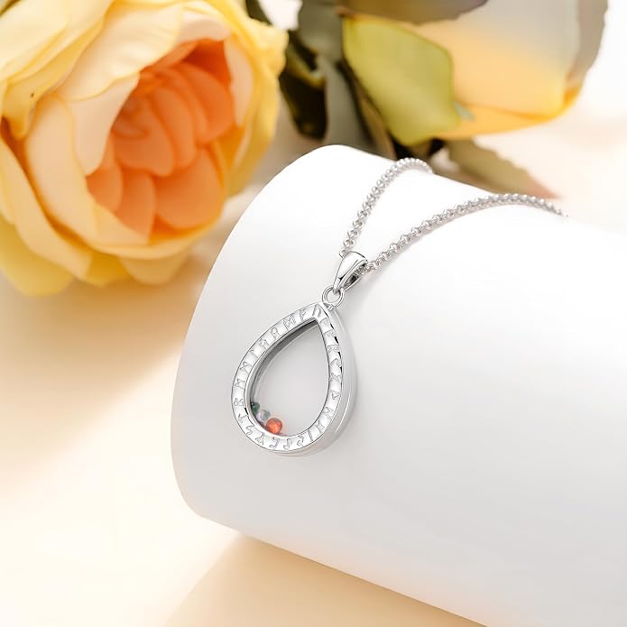 PELOVNY Locket Necklace That Holds Pictures 925 Sterling Silver Photo Locket Pendant Birthday Christmas Memorial Jewelry Gifts for Women Men