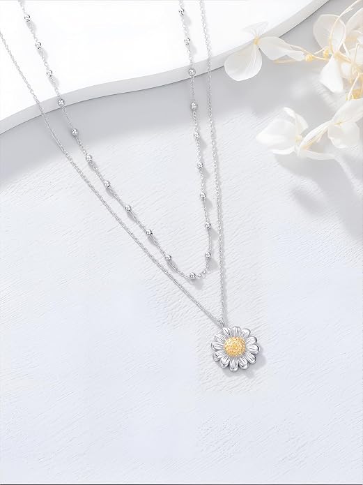 Midari Ocean Necklace 925 Sterling Silver Flamingo Mama Bear Dolphin Penguin Sea Turtle Axolotl Desert Cactus Nautical Rudder Tropical Palm Compass Wave Pendant Boho Jewelry Gifts for Women Men