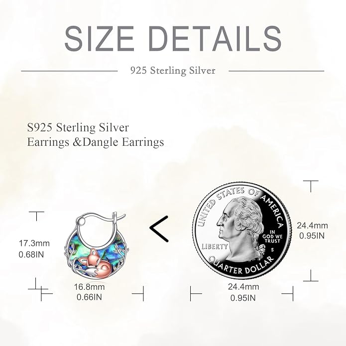 Tree of Life/Sunflower/Mountain/Daisy/Flower/Dragonfly/Butterfly/Earrings 925 Sterling Silver Hoop Earrings for Women