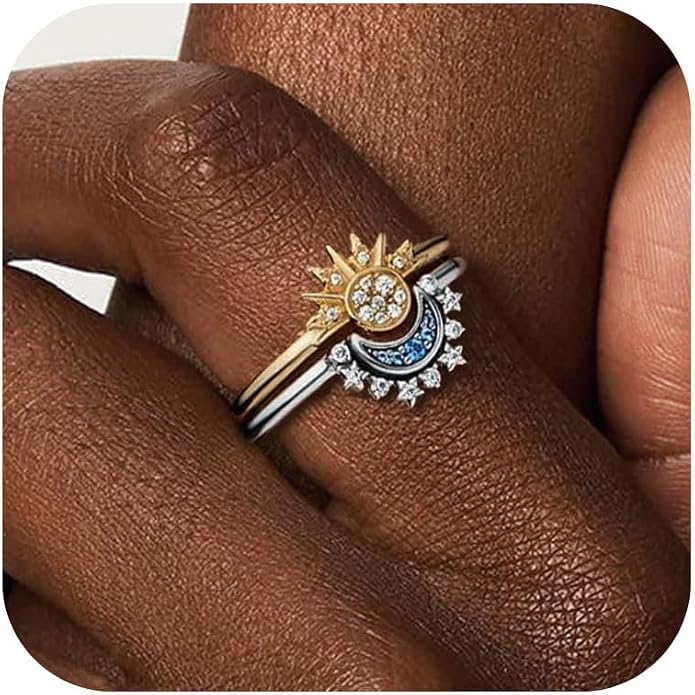Sunflower Fidget Ring for Women Spinning Rings Adjustable Anxiety Ring for Teens Birthday Gift for Daughter Mom You Are My Sunshine Spinner Rings