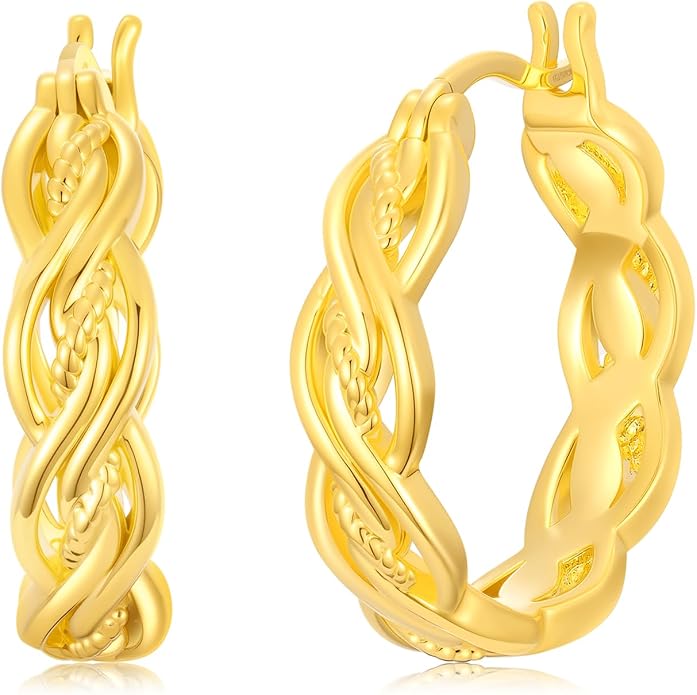 Gold Dainty Hoop Earrings for Women Hypoallergenic Lightweight 14K Gold Huggie Earrings Jewelry Valentines Day Gifts for Wife Girlfriend Her