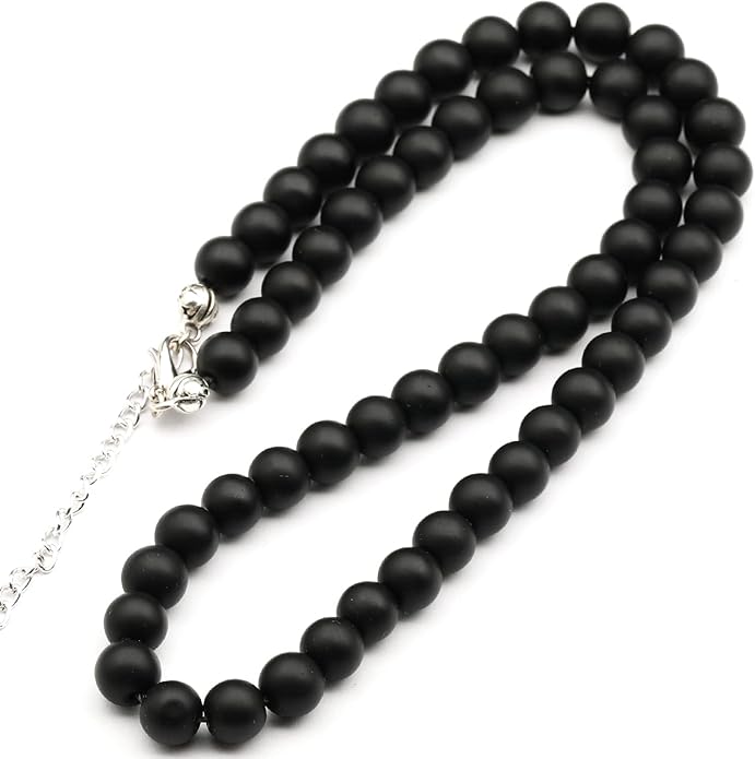 Natural Gemstone Beaded Choker Necklace | 8mm Handmade Adjustable Jewelry for Men & Women | Chakra Balancing Crystal Necklace | Spiritual Gift | Macrame Cord with Extender