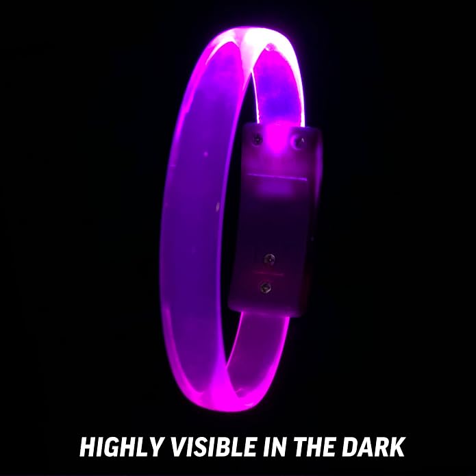 12 Magic Band Pack | Glow in The Dark | Flashing Light up for Concerts | Running Lights for Runners | Glow in The Dark Bracelets | Led Bracelet