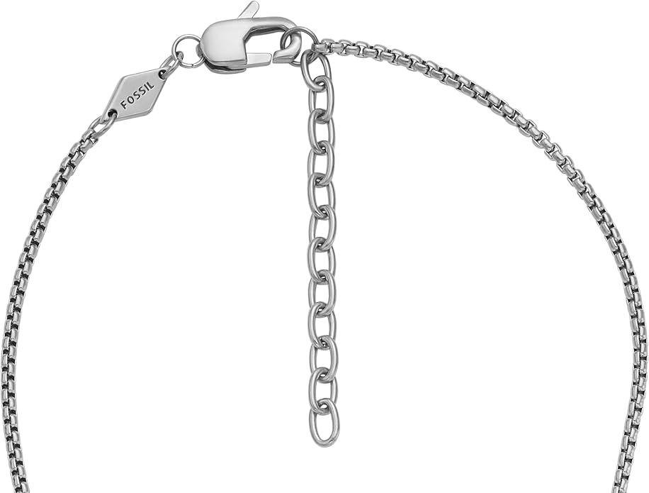 Fossil Men's Stainless Steel or Leather Necklace for Men