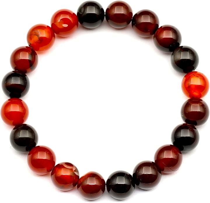 Natural Gemstone Beaded Stretch Bracelet for Men & Women | Handmade 8mm Stone Jewelry | Zodiac Chakra Elastic Bracelet | Meaningful Gift Collection