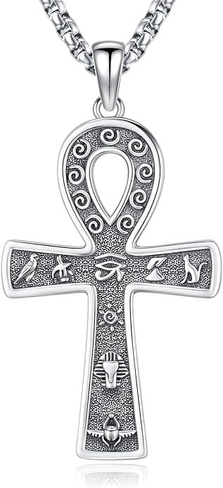 Pentagram Necklace Sterling Silver Triple Moon Goddess/Celtic Knot Witches Knot/Ankh/Sun and Moon/Hecate/Lilith/Santa Muerte/Tetragrammaton Pendant Necklace Pagan Wiccan Magic Egyptian Amulet Jewelry for Women Men