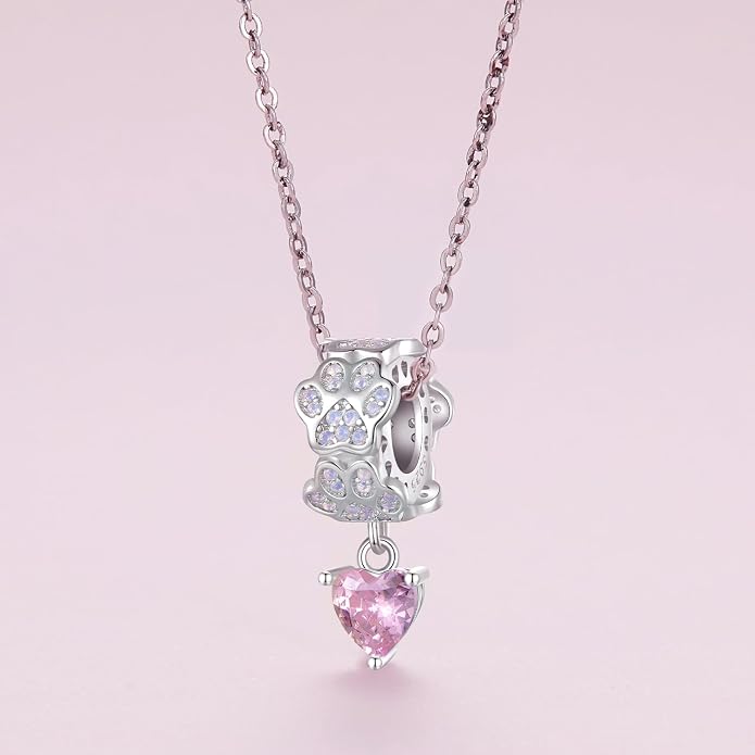 NINGAN 925 Sterling Silver Charm Golden Love Charm Buckle Safety Chain Travel Bead Firefly Dragonfly Pendant, Suitable for Women Bracelet and Necklace as Gift from Mom and Friends