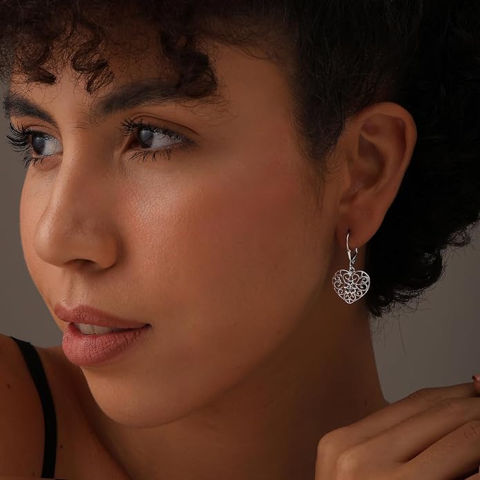 LeCalla 925 Sterling Silver Leverback Drop Earrings | Lightweight Italian Teardrop Dangle Earring for Women
