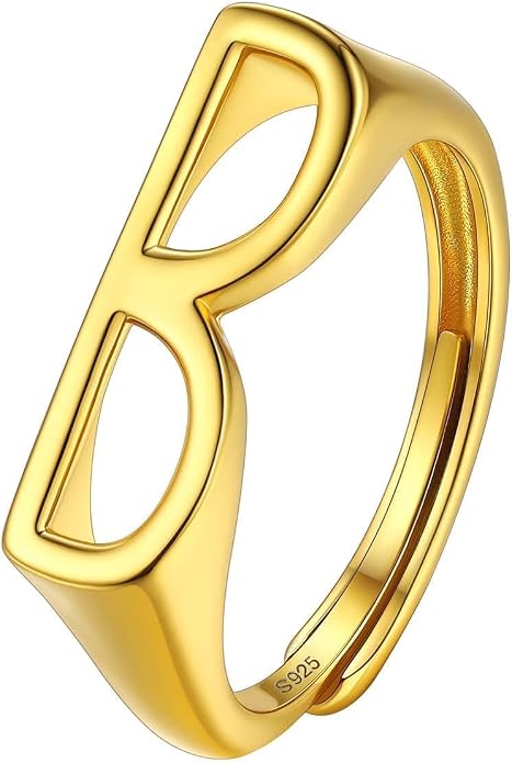 SILVERCUTE 925 Sterling Silver Initial Rings for Women,Adjustable Capital Letter Ring Hypoallergenic,Minimalist 925 Silver Rings for Mother Daughter