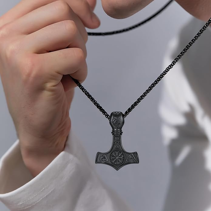 Viking Necklace for Men 925 Sterling Silver Viking Norse Pagan Jewelry Gifts for Women