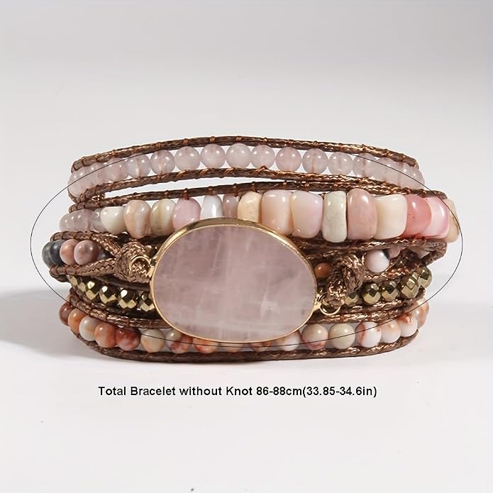 Women Wrap Bracelets Boho Natural Stone Jasper Turquoises Strand Bracelet Jewelry Collection