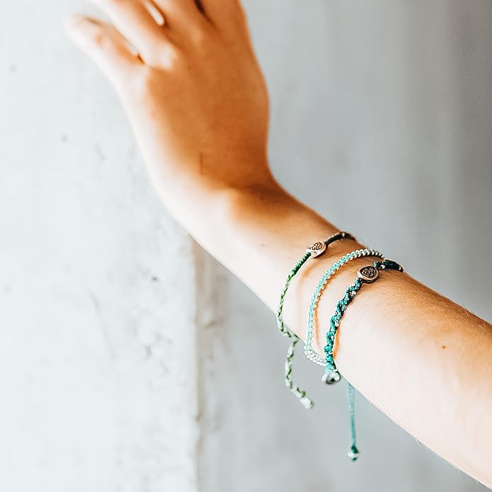 Wakami Boho Charm Bracelet Stack | Braided Beaded Stackable Bracelets for Women | Waterproof Fair Trade Handmade Boho Jewelry for Women and Men