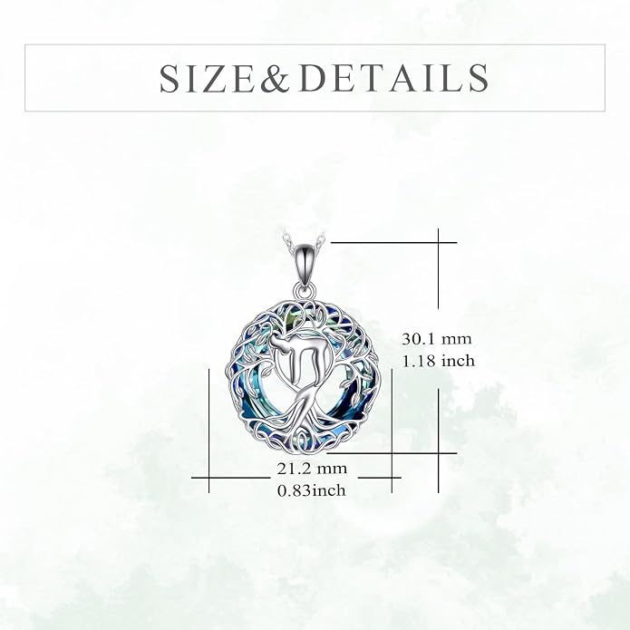 YFN Tree of Life Necklace Sterling Silver Celtic Knot Tree Pendant Jewelry Gifts for Women Men