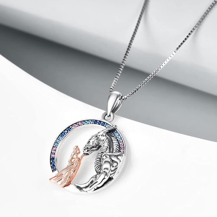 LUHE Animal Necklace Sterling Silver Cute Pendant Jewelry Gifts for Women and Teens