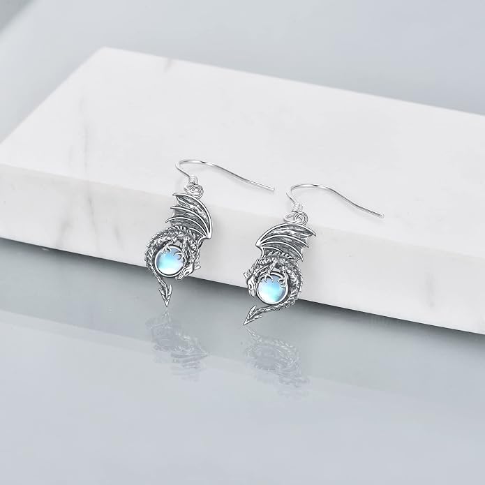 Butterflygold/Cat/dog/Dragonfly/Orca/Bee/Amber/Axolotl/Toothless/Hedgehog/Dragon/Snake/Horse/Mushroom/Anime/Dragonfly Earring for Women Sterling Silver Animals Drop Earring Jewelry Hypoallergenic (silver-butterfly)
