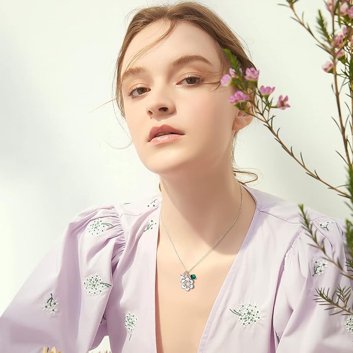 AOBOCO 925 Sterling Silver I Am a Child of God Daisy Necklace Jewelry Birthday Birthday Baptism Communion Gifts for Girls