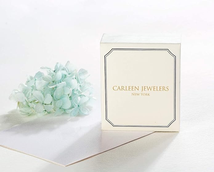 Carleen Cross Necklace For Women Yellow Gold Plated Sterling Silver Cubic Zirconia CZ Simulated Diamond Cross Crucifix Pendant Necklace Jewelry Easter Gift for Women, 18" Silver Chain Nice Gifts Jewelry Box