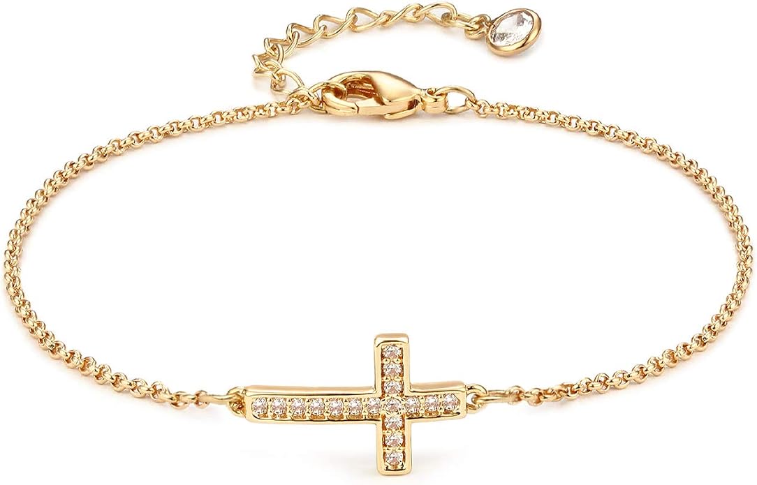 LOYATA Gold Bracelet Gold 14K Gold Filled Dainty Chain Simple Jewelry Gift for Women