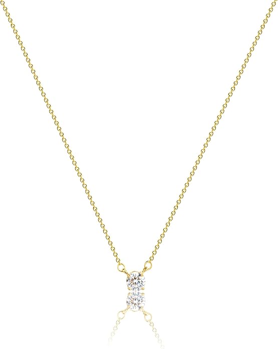 Kyerlyn Cubic Zirconia Choker Heart Shaped Diamond Choker Solitaire Necklace for Women Dainty Gold Filled Tiny CZ Diamond Choker Necklace…