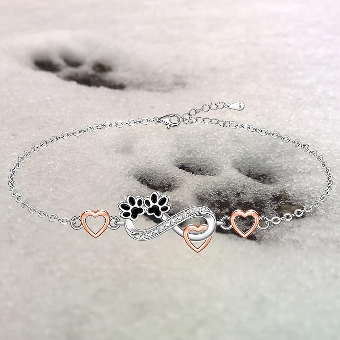 Infinity Cat Paw Print Celtic Knot Sea Turtle Elephant Flamingo Butterfly Dolphin Evil Eye Anklets Bracelets for Women Sterling Silver Adjustable Ankle Bracelet Summer Beach Lovers Gift