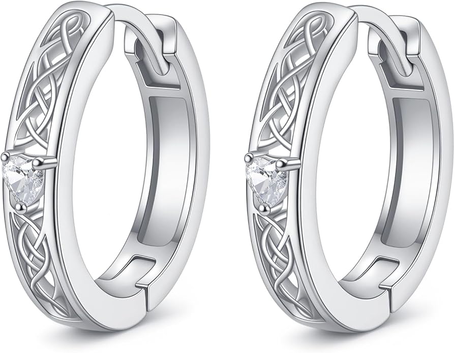 Sterling Silver Hoop Earrings Small Hoop Sun/Leaf/Triangle Huggie Earrings for Women Hypoallergenic