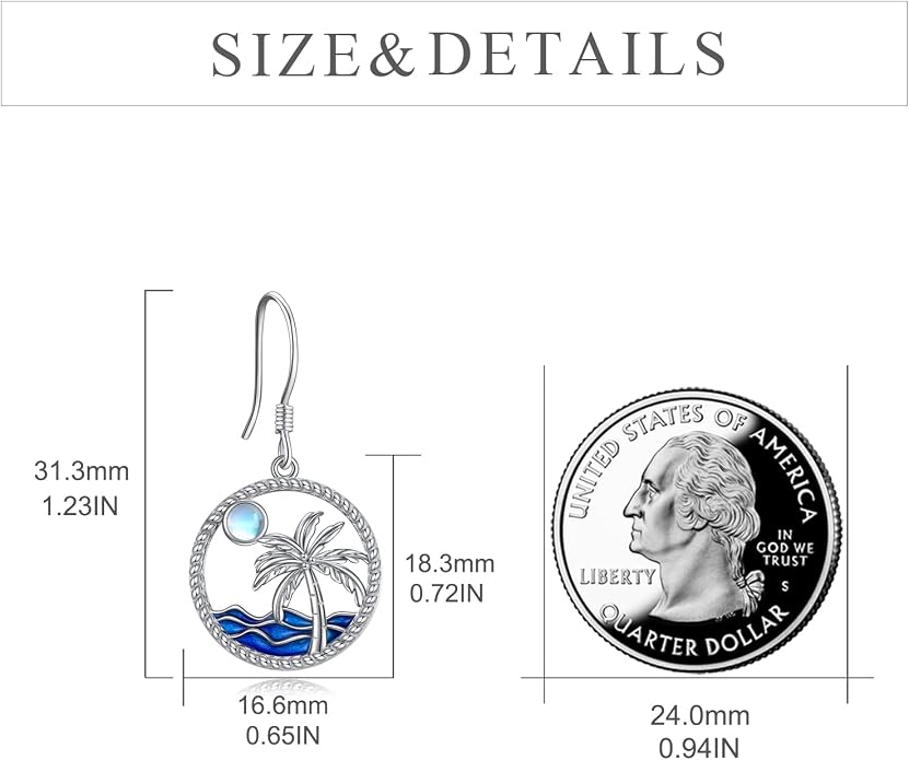 Beach Starfish Earrings for Women Sterling Silver Starfish Jewelry Gifts