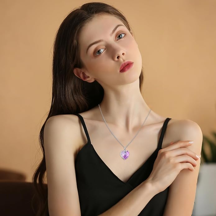 Tree of Life Necklace for Women 925 Sterling Silver Crystal Tree of Life Pendant Necklace Crystal Pendant Jewelry Gift for Women
