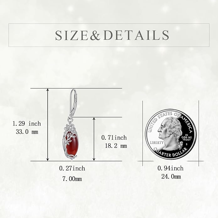 POPLYKE Tree of Life Teardrop Drop Dangle Earrings Sterling Silver Leverback Earrings Jewelry