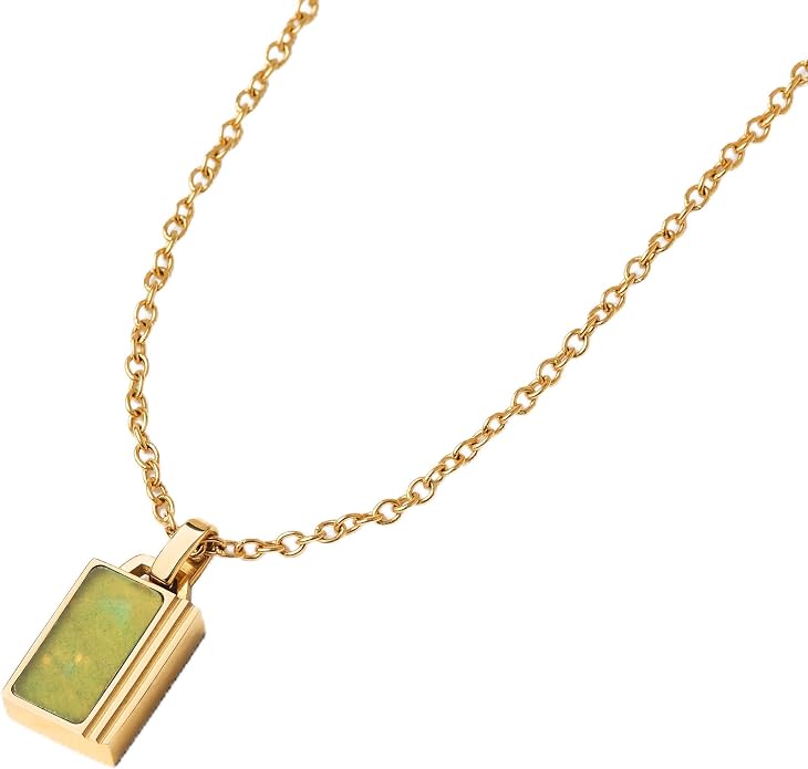 Forge & Foundry Men's Minimalist Stainless Steel and Solid Onyx Inlay Pendant | 21 Inch Rolo Chain | Design-Led Artisan Jewelry, from London