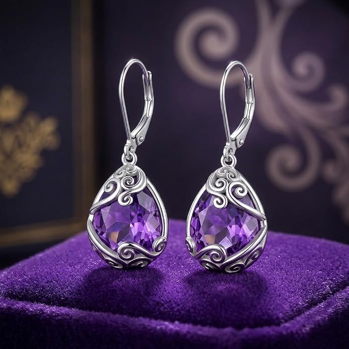 Teardrop Tree of Life/Filigree Earrings for Women Dangle Leverback Earrings Jewelry Gift Anniversary For Her