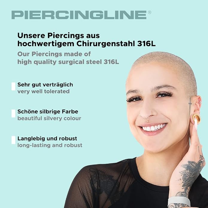 PIERCINGLINE surgical steel dangle belly button piercing with heart and infinity pendant - belly button ring surgical steel, piercing - new version with improved durability