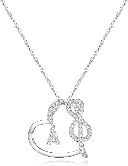 Infinity Heart Necklaces for Women, S925 Sterling Silver Initial Necklace Womens Jewelry Mothers Day Gifts Girls Valentines Gifts for Her Christmas Birthday Gifts for Women Mom Wife Girlfriend