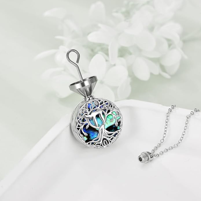 YFN Tree of Life Necklace Sterling Silver Celtic Knot Tree Pendant Jewelry Gifts for Women Men