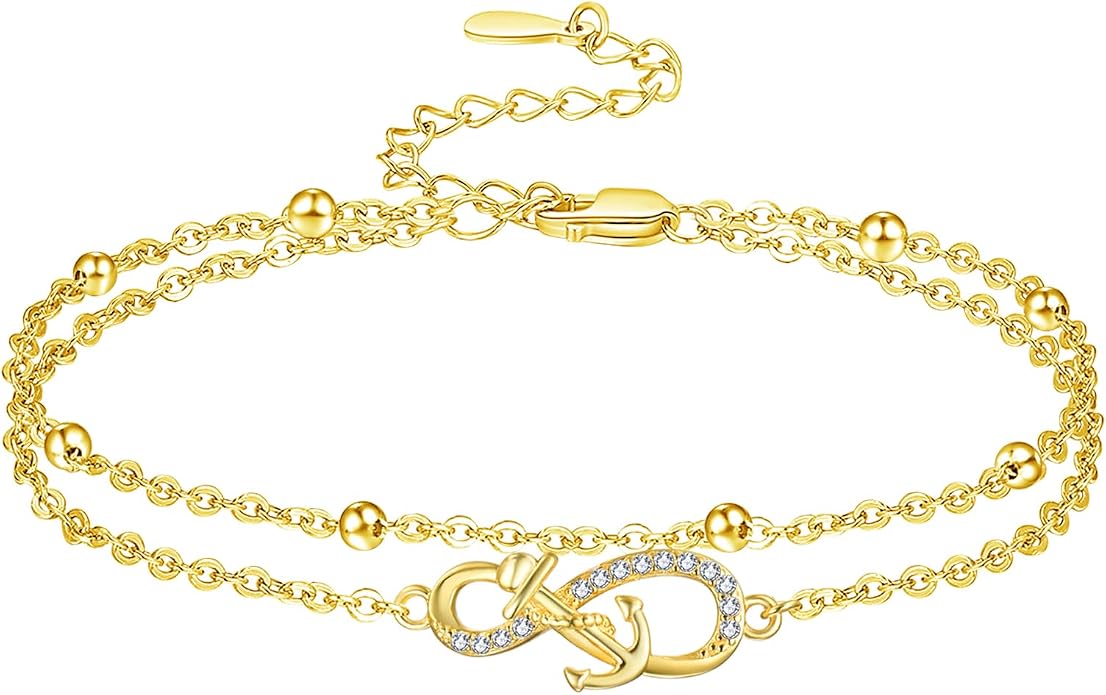 Palpitate Anchor/Infinity/Mermaid Anklets Nautical Ankle Bracelet 925 Sterling Silver Elegance Anklets Jewelry Christmas Gifts for Women