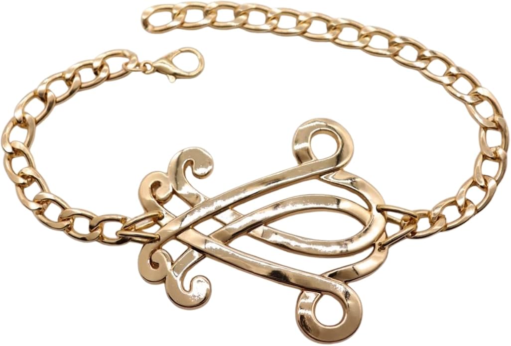 Women’s Gold Boot Chain Anklets – Pair | Western Concho Big Scroll Fish Charm Shoe Bracelets Adjustable 11"–15" Handmade in USA BC20