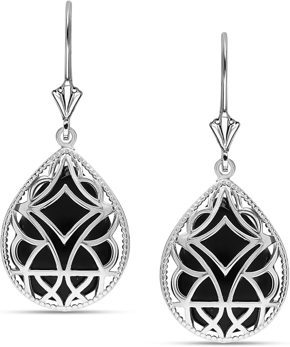 LeCalla Women's Drop & Dangle Earrings | 925 Sterling Silver Leverback Earrings | Lightweight Teardrop Lever Back Drop Dangle Earring for Women