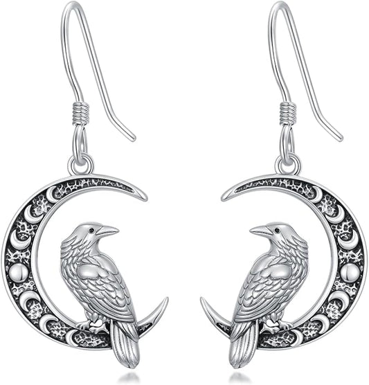Animal/Leaf/Gothic Dangle Earrings 925 Sterling Silver Animal/Leaf/Gothic Dangle Drop Earrings Easter/Halloween/Christmas Jewelry Gifts for Women Her