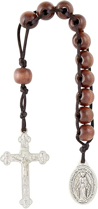 Autom Bulk Rosaries One Decade Rosary Prayer Bead Bracelets with Centerpiece and Crucifix
