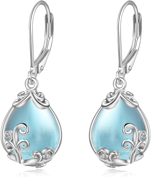 Celtic Filigree Earrings for Women Gemstone Jewelry Gifts