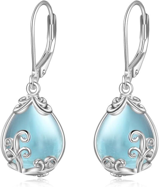 Celtic Filigree Earrings for Women Gemstone Jewelry Gifts