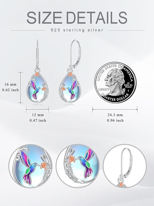 Seiyang Dangle Earrings 925 Sterling Silver Animal/American Flag/Turquoise Dangle Drop Earrings Jewelry Gifts for Women