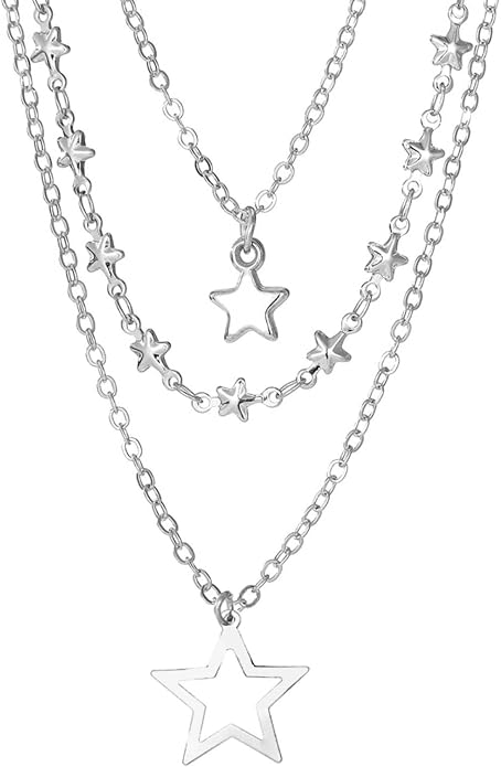Milakoo Stainless Steel Pendant Necklace for Women Heart Charms Link Chains 23" Length Lobster Clasp