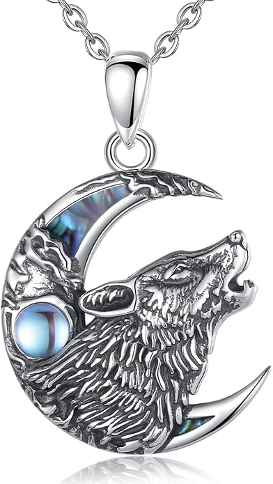 Vito 925 Sterling Silver Viking Necklace for Women Men, Viking Dragon/Wolf/Horse/Tree of Life Pendant Norse Amulet Nordic Jewelry for Men